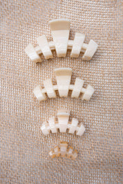 Almond Beige Tiny Classic Hair Clip