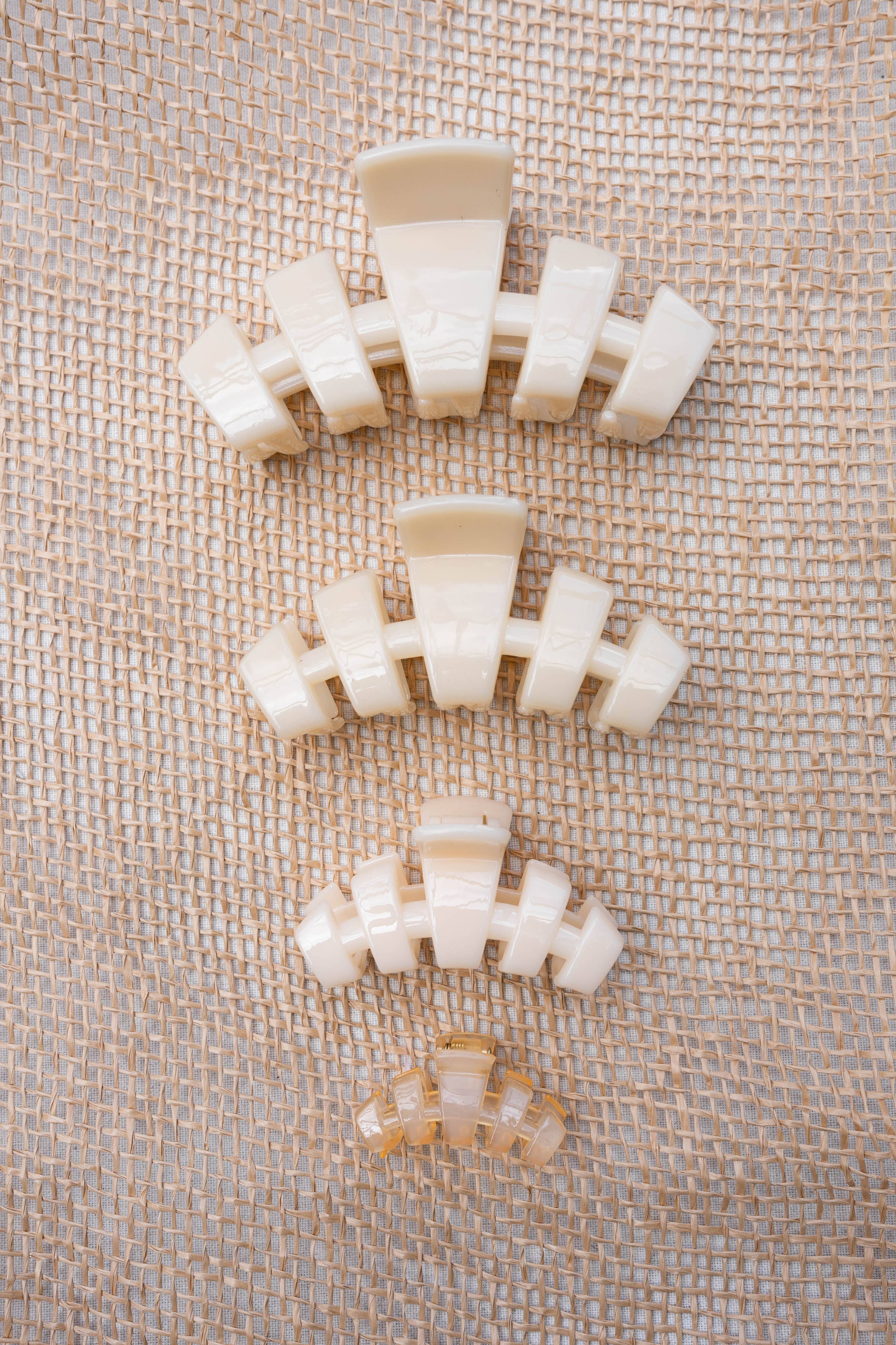 Almond Beige Tiny Classic Hair Clip