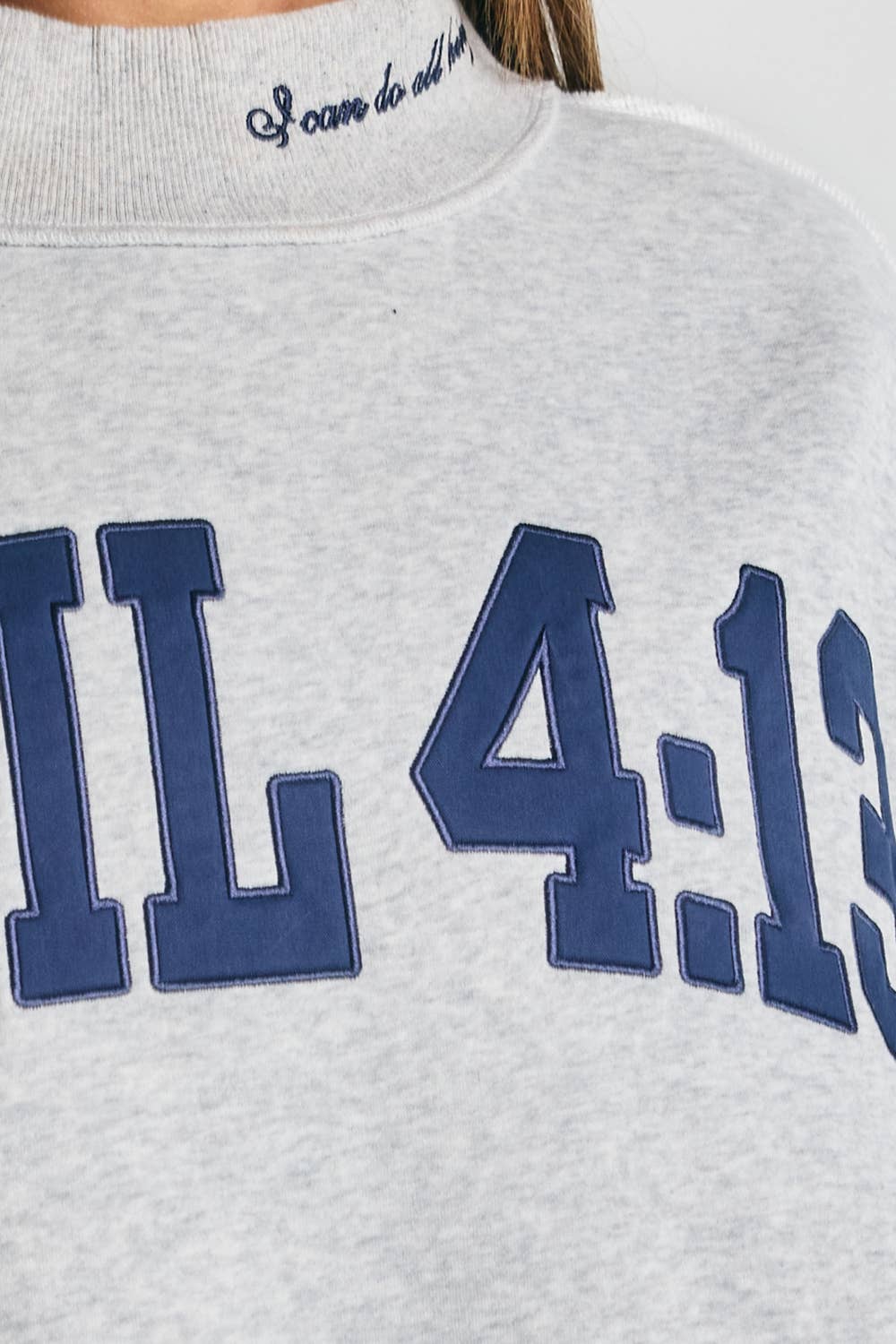 Gray PHIL 4:13 Mockneck