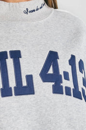 Gray PHIL 4:13 Mockneck