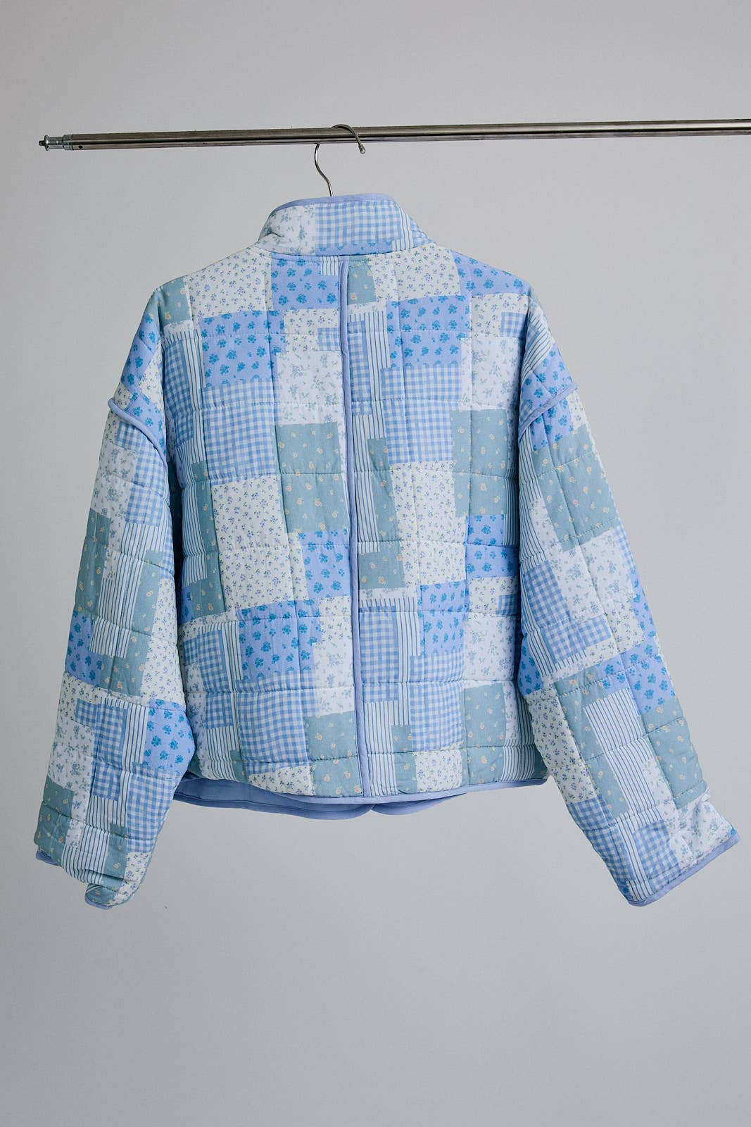 Blue Patchwork Quilted Jacket