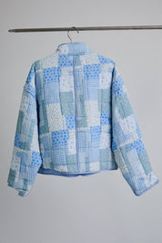 Blue Patchwork Quilted Jacket