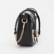 Clear Transparent Saddle Bag
: Black