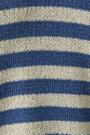 Blue Sailor Collar Stripe Sweater