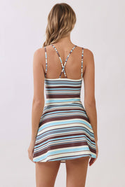 Blue Stripe Athleisure Dress