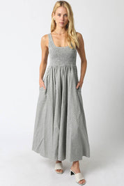 Ella Sleeveless Gingham Maxi Dress