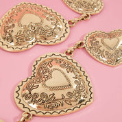 Engraved Heart Chain Belt