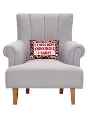 Others Were Thinking It Embroidered Pillow