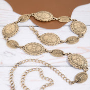 Gold Ornate Western Chain Belt
