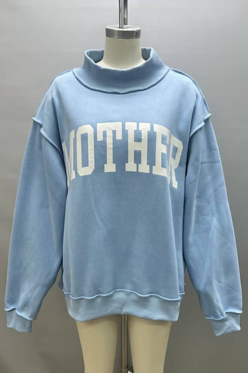 Blue Mother Reversible Mock Neck
