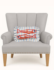 Coastal Sardines Tufted Hook Pillow
