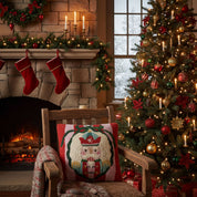 Red Holiday Frames Nutcracker Hook Pillow