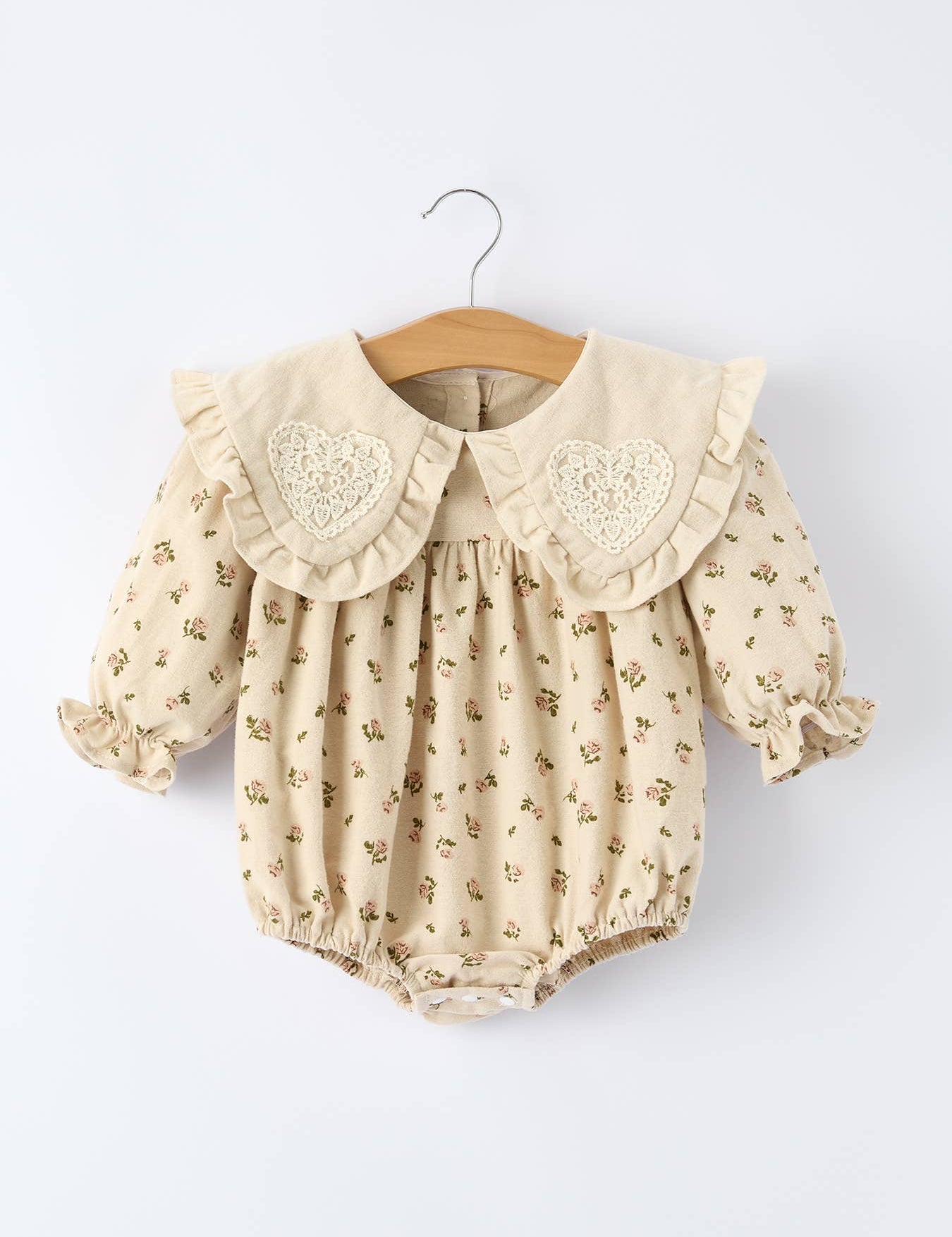 Apricot Floral Romper