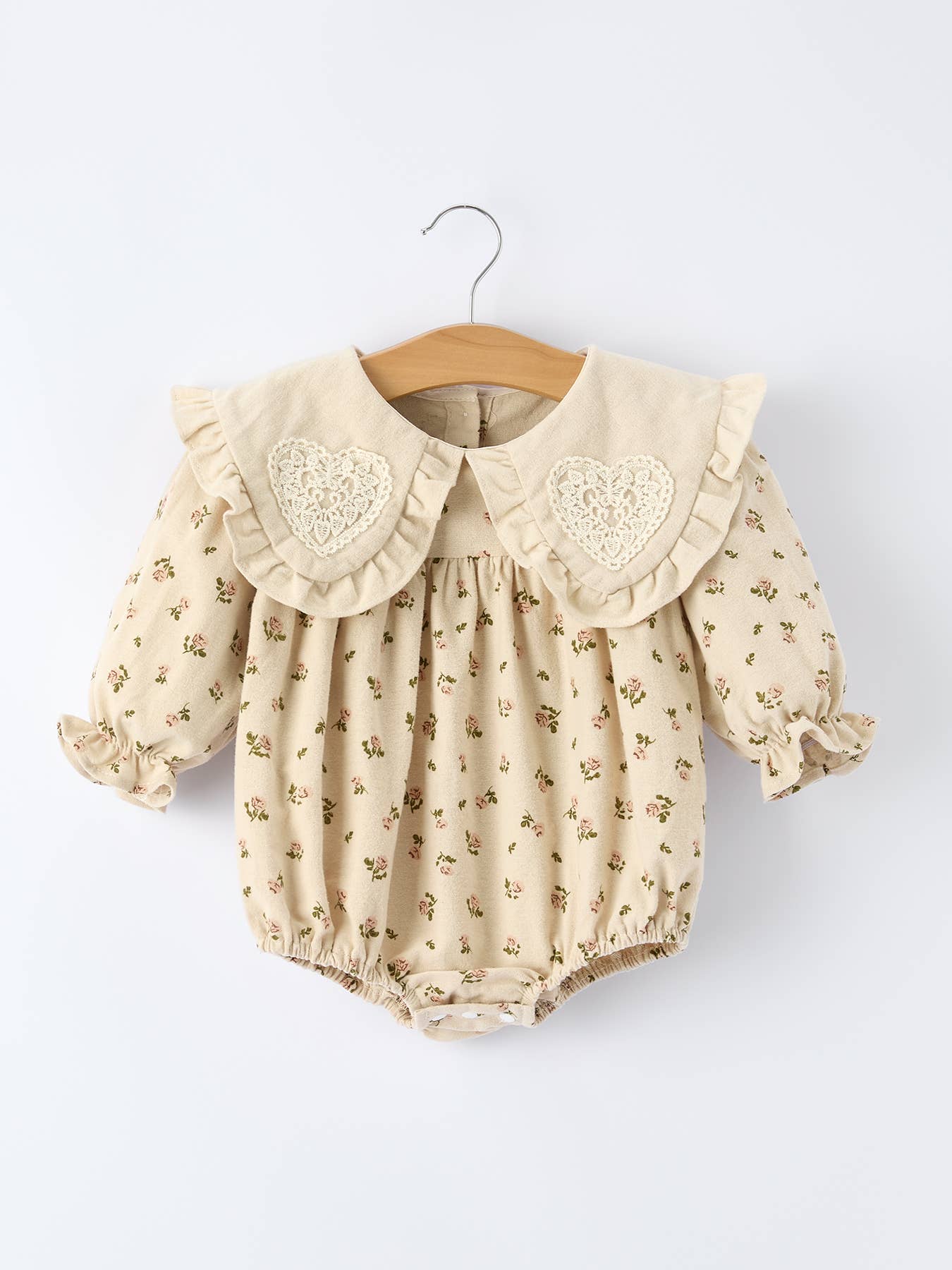 Apricot Floral Romper