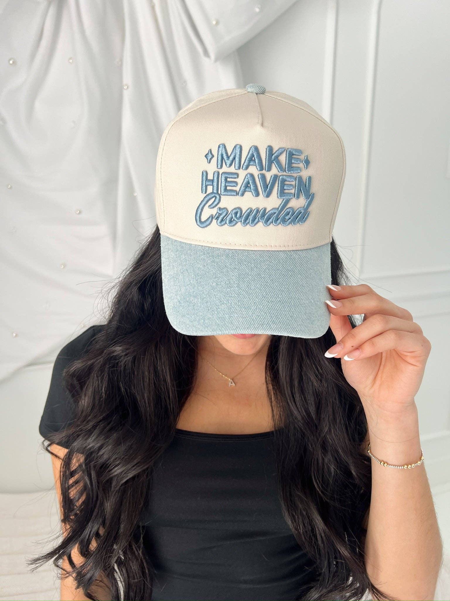 Denim Make Heaven Crowded Trucker Hat