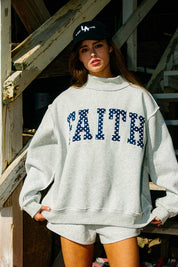 Faith Mock Neck Sweatshirt