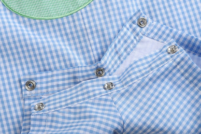 Blue Gingham Golf Hole Shortall Boys