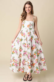 White Floral Maxi Dress
