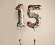 Garden Party Numbered Foil Balloon