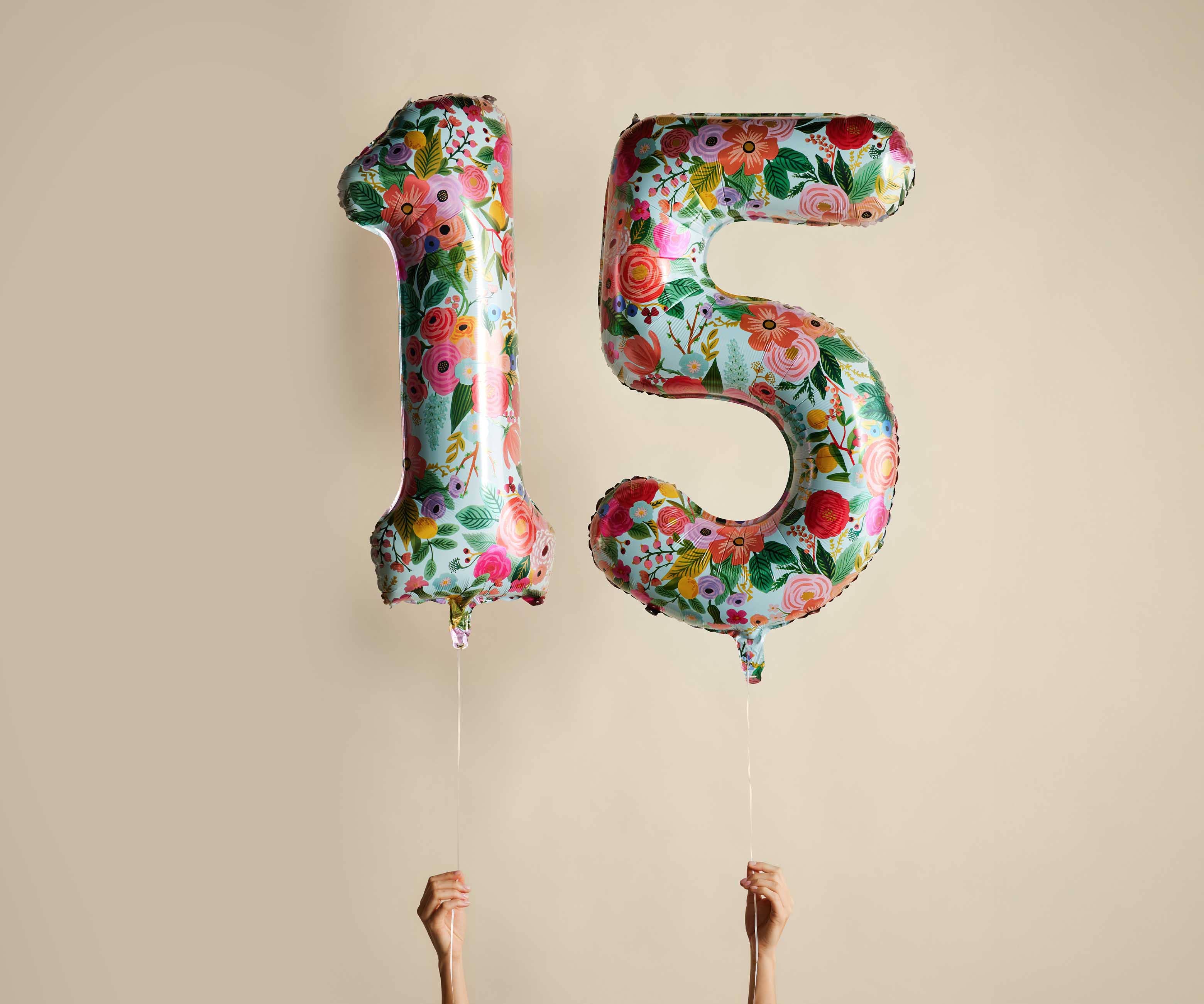 Garden Party Numbered Foil Balloon
