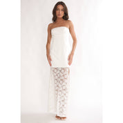 White Floral Lace Maxi Dress