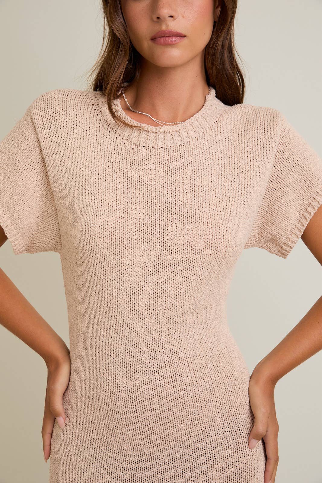 Taupe Sweater Midi Dress