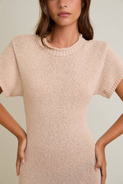 Taupe Sweater Midi Dress