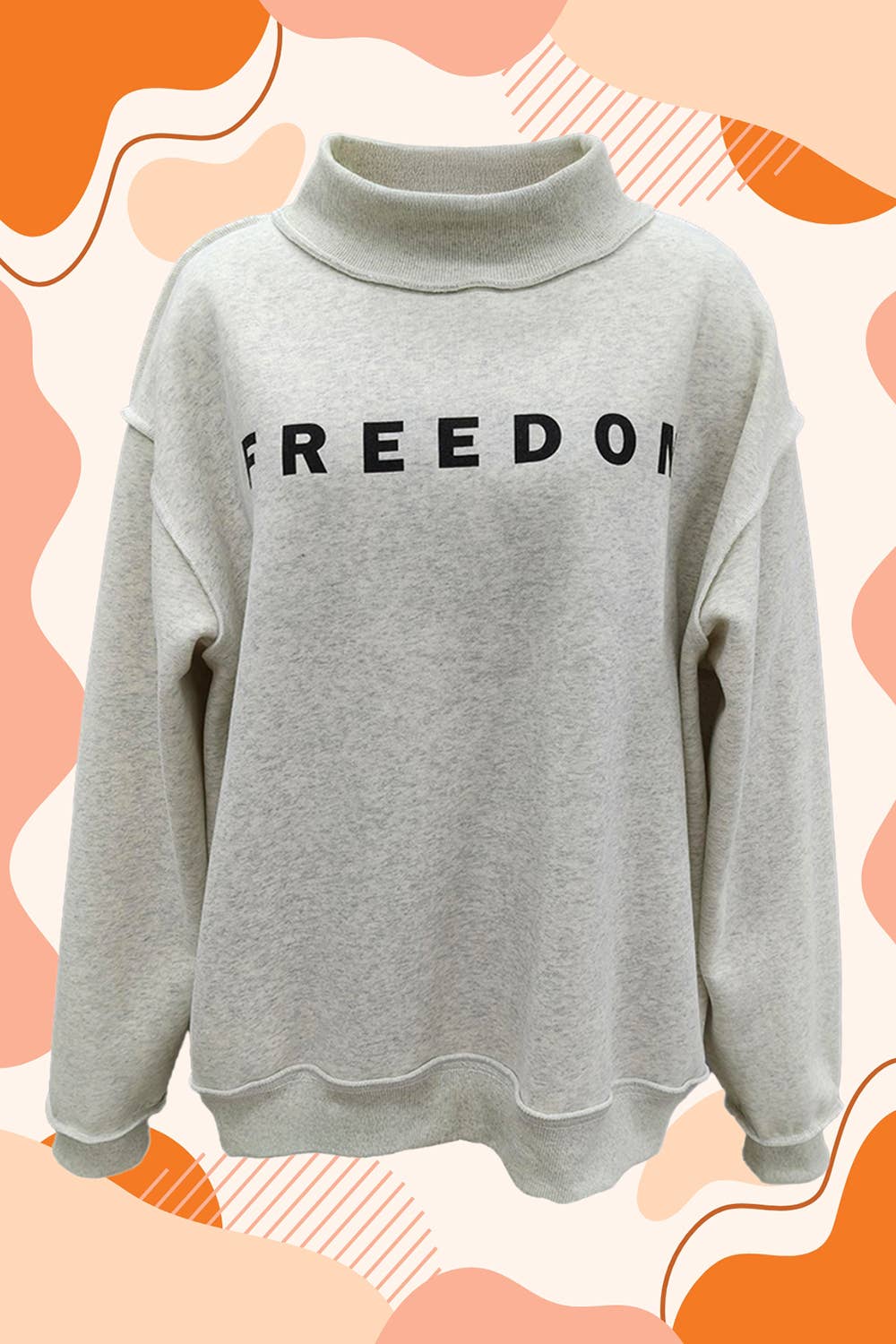 Gray Freedom & Legacy Mockneck