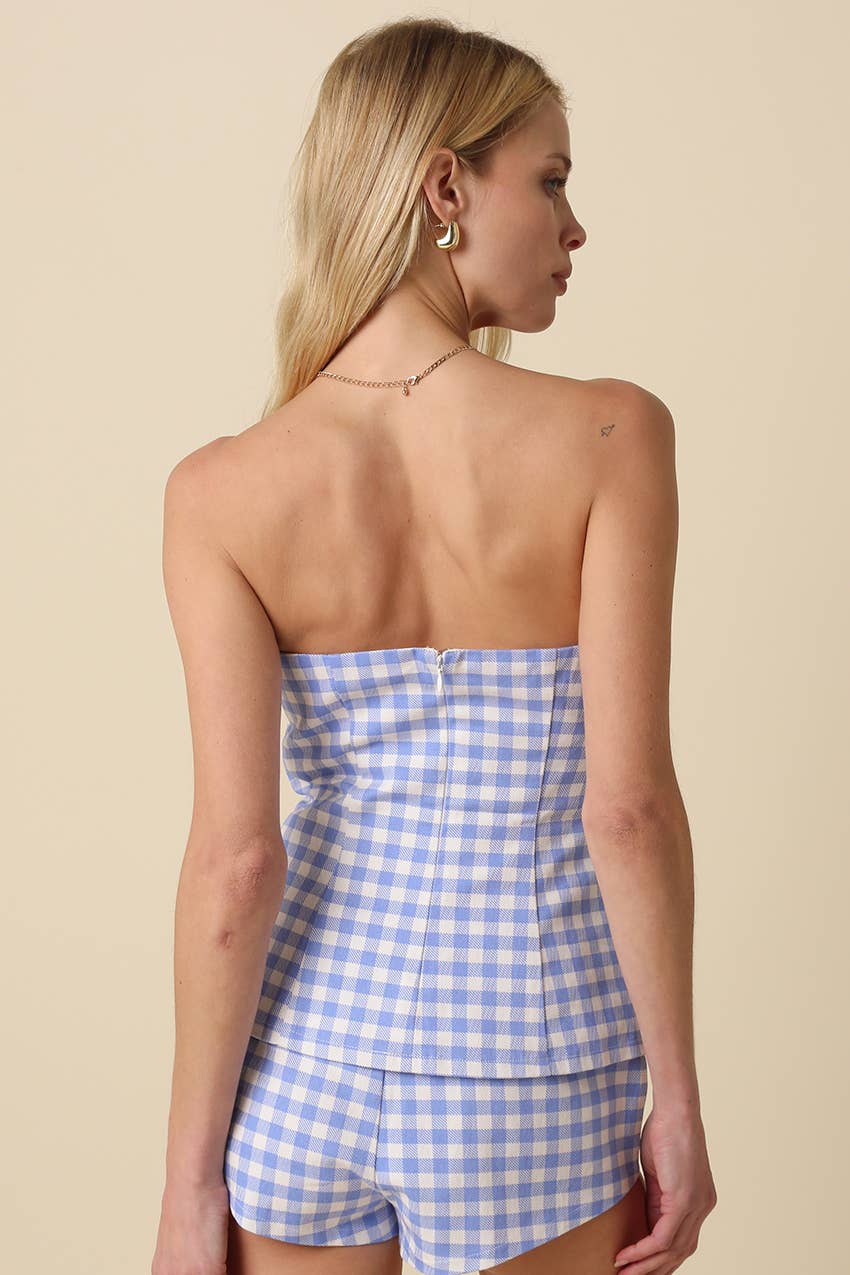 Blue Gingham Mini Set