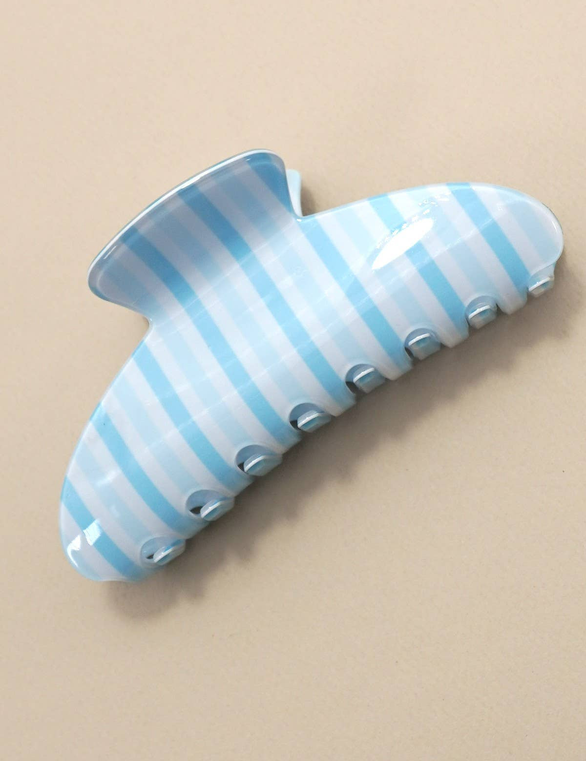 Blue Striped Claw Clip
