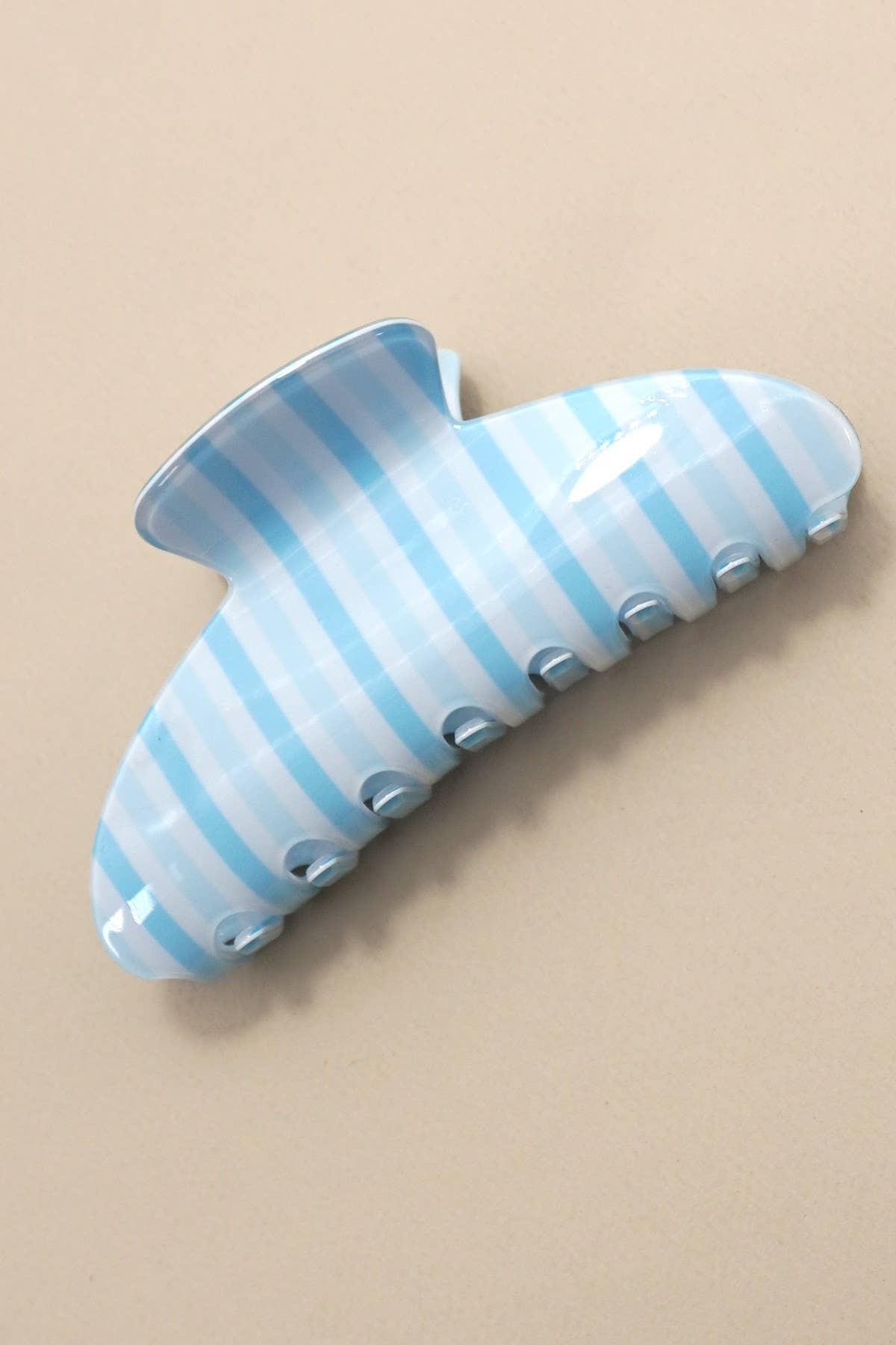 Blue Striped Claw Clip