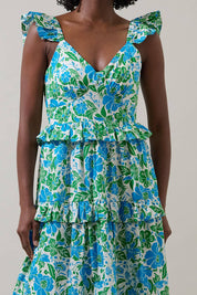 Bivore Floral Truth Tiered Maxi Dress
