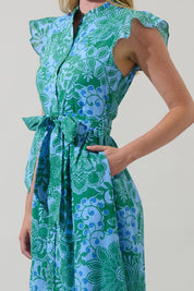 Tressa Floral Riah Button Down Maxi Dress