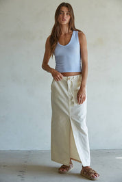 Lavender Seamless Ribbed V-Neck Tank