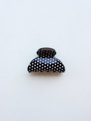 Midi Black & White Polka Dot Claw