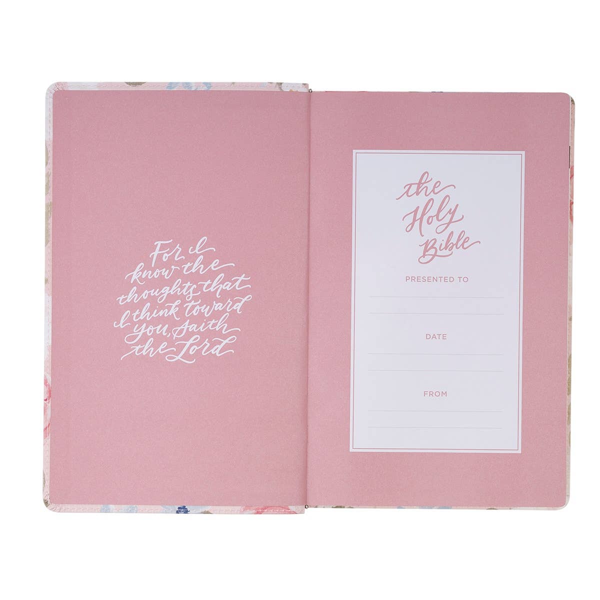 KJV Pink Bible Floral Print