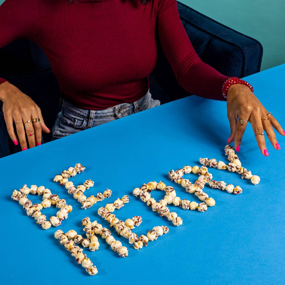Peppermint Bark Popcorn Market Bag