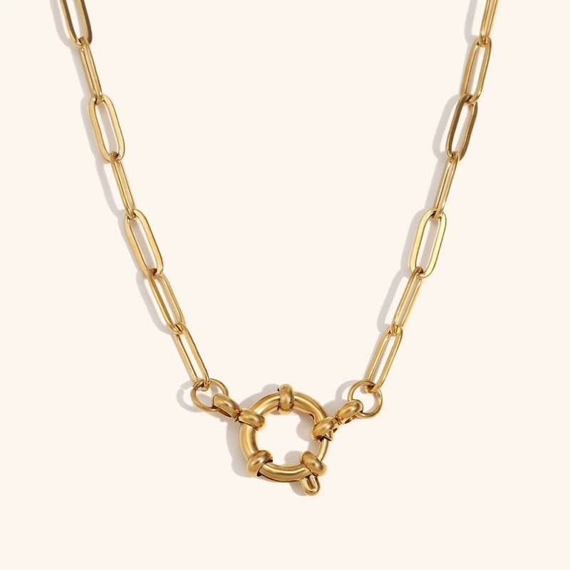 Gold Paperclip Chain Necklace