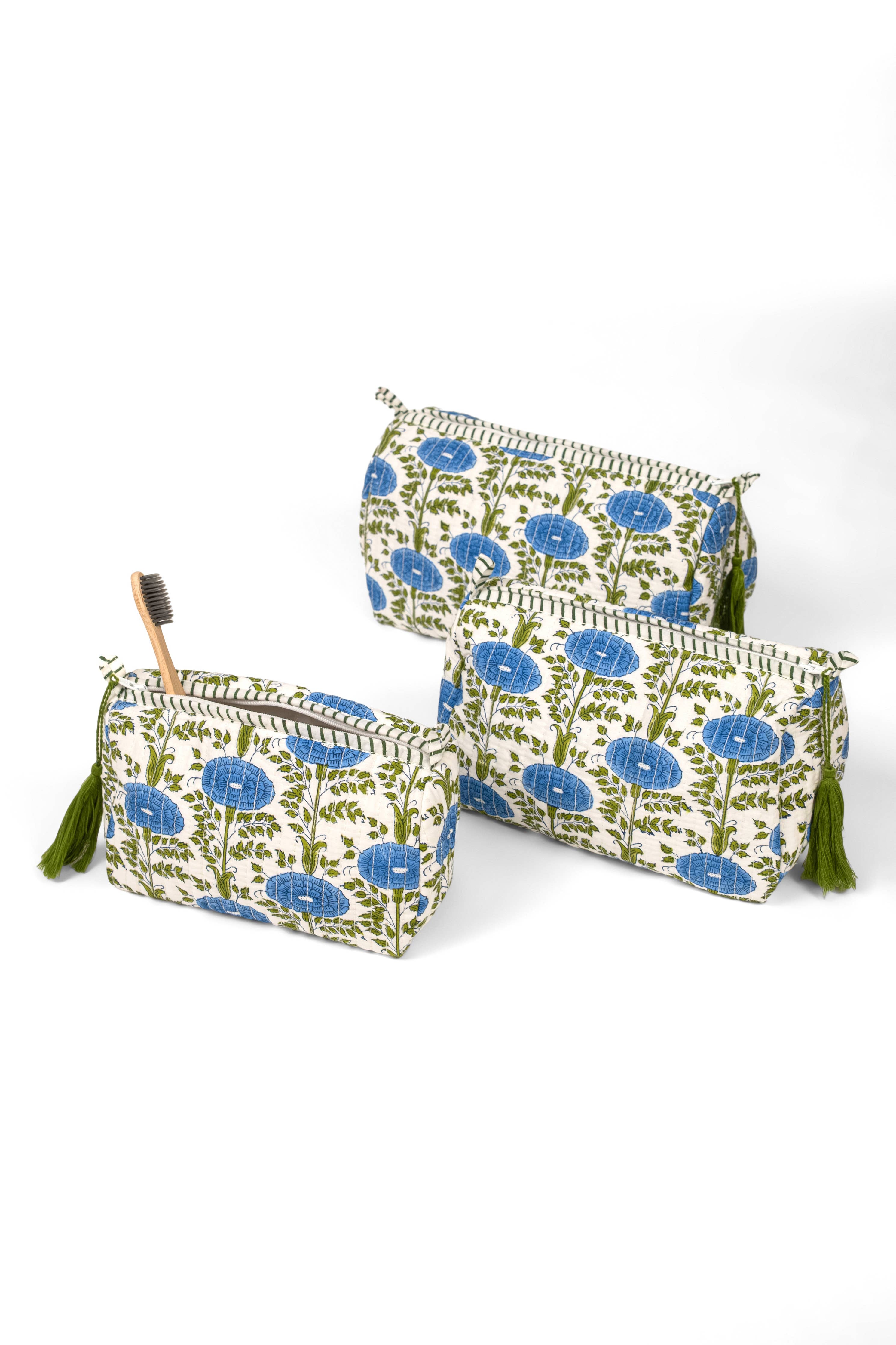 Green Floral Makeup Bag from Ninety Nine Boutique