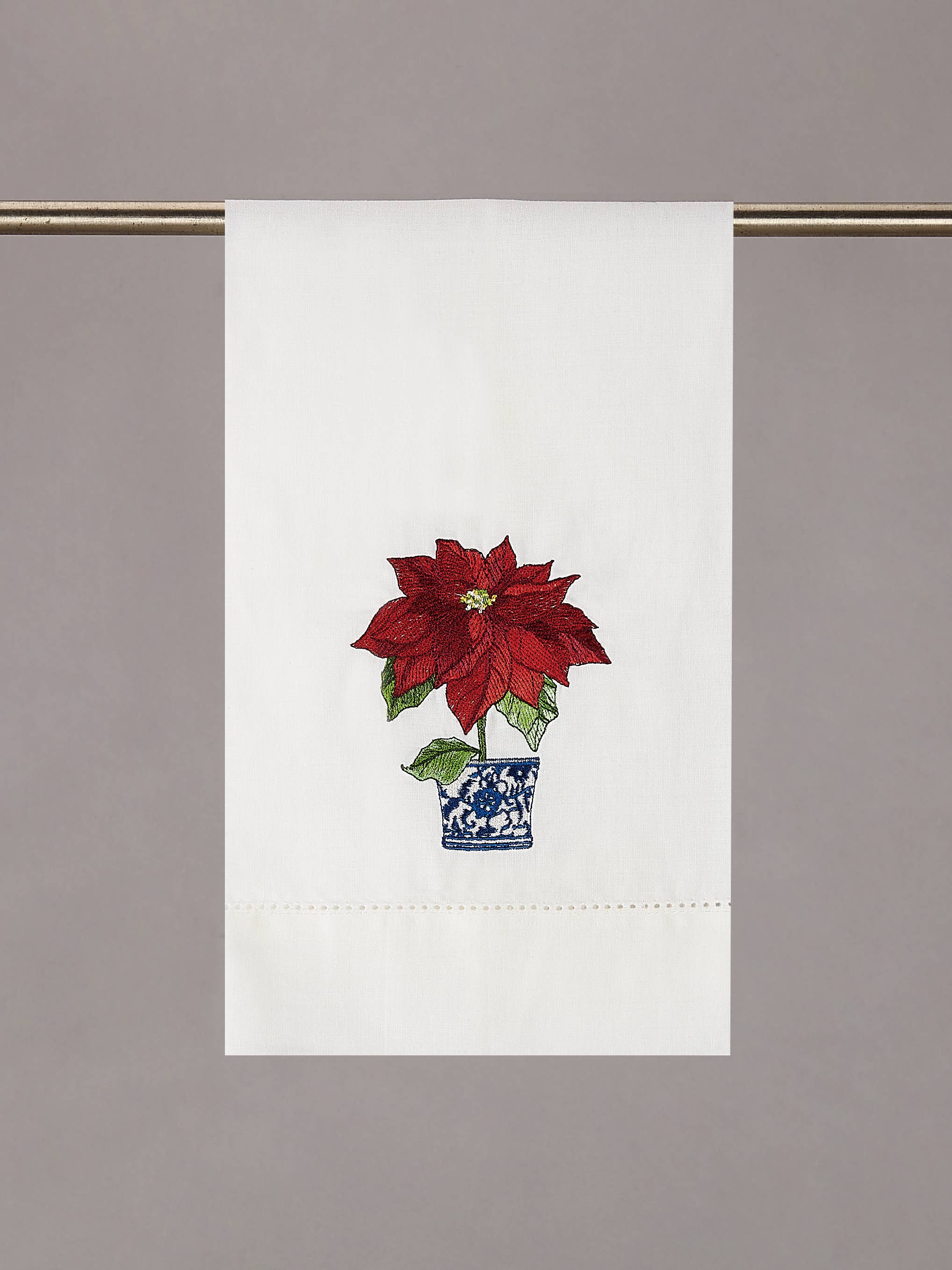 Holiday Chinoiserie Embroidered Guest Towel
