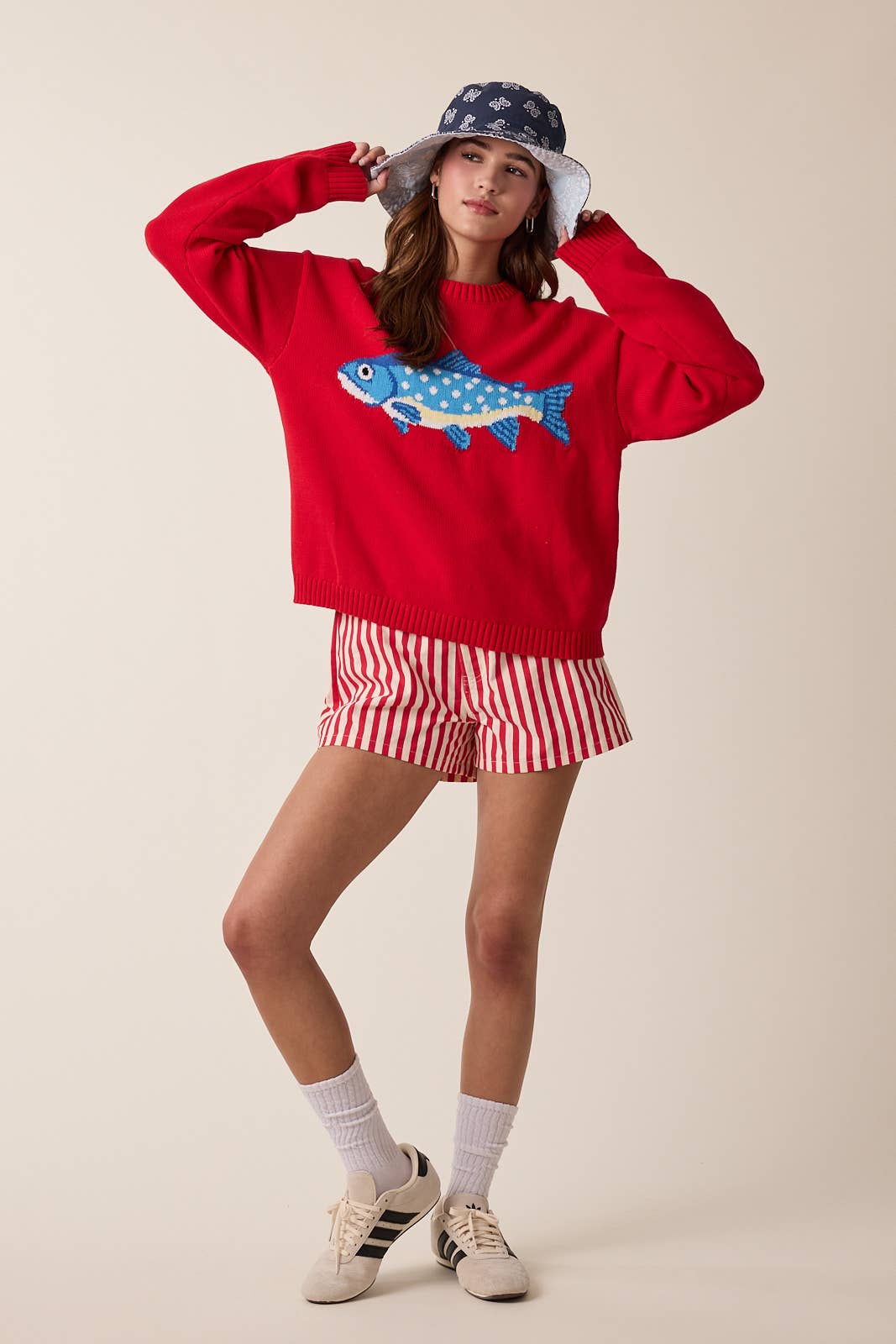 Red Fish Sweater