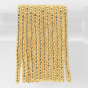Classic Beaded Stretch Bracelets: Silver / 6mm