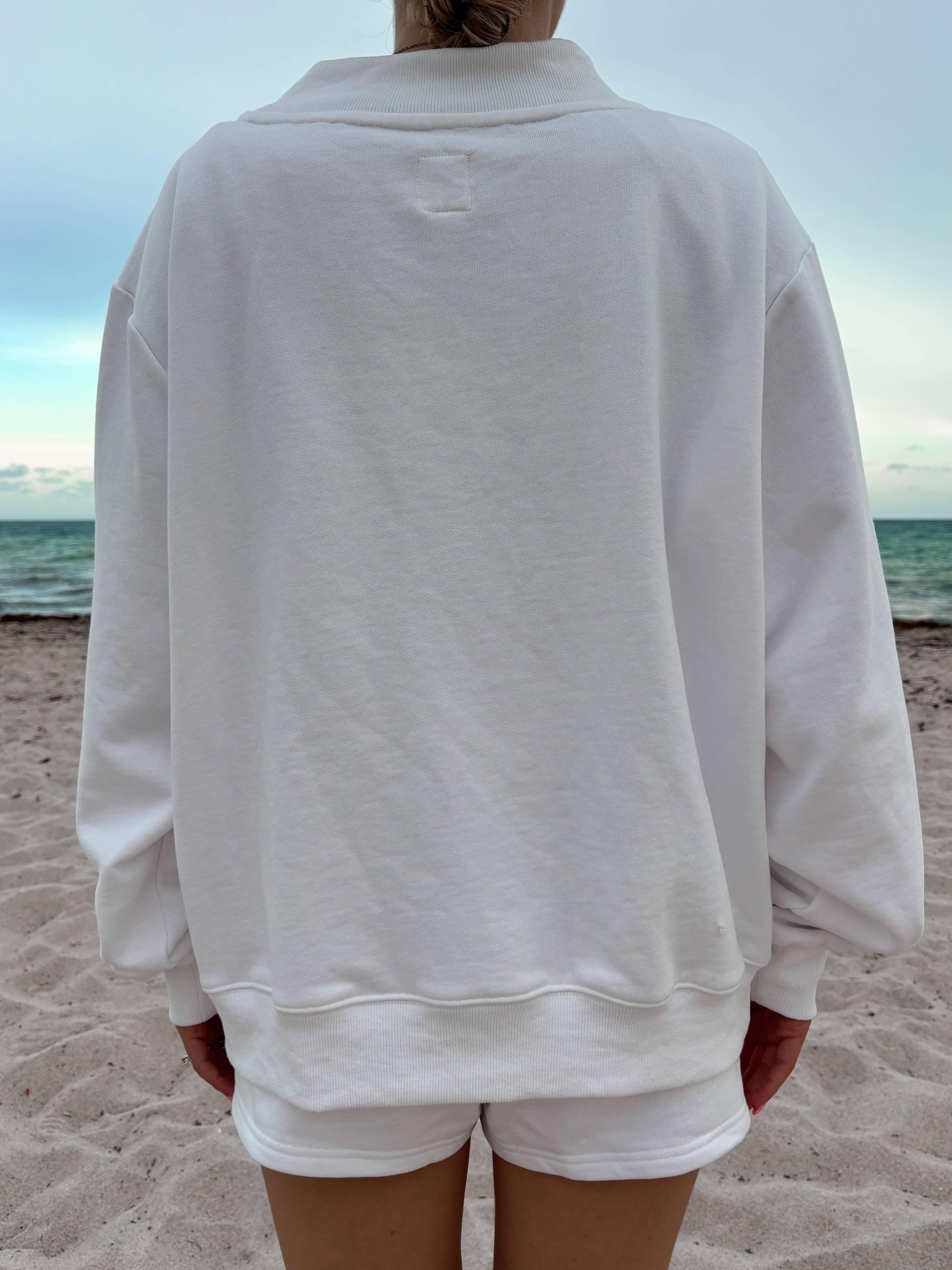 White American Flag Dog Mockneck