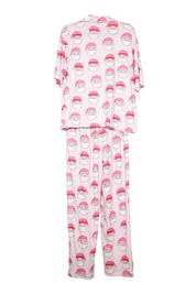 Pink Santa Face Women's Christmas Pajamas