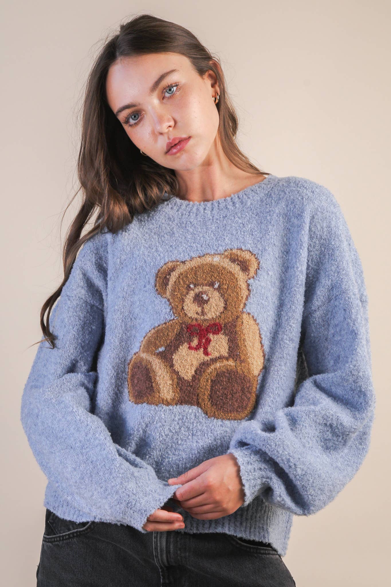 Blue Teddy Bear Sweater