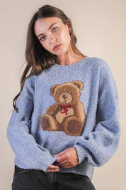 Blue Teddy Bear Sweater