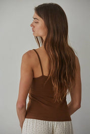 Brown V-Neck Cami Top