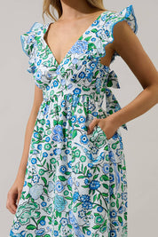 Mawar Ruffle Maxi Dress Gianne Floral