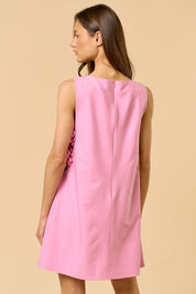 Pink Flower Mini Dress