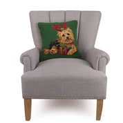 Christmas Yorkshire Terrier Dog Hook Pillow